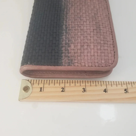Marc Cain Black/Pink Woven All Around Zippered  Wallet. - Picture 6 of 6